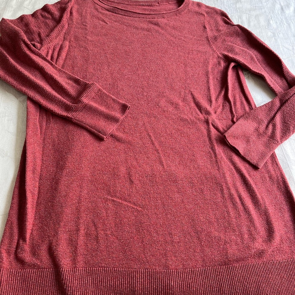 Women's Rust Tunic Cotton Sweater